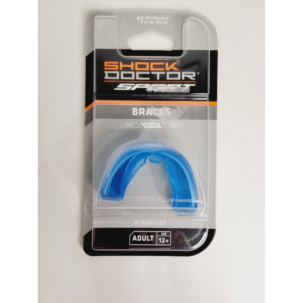 NIB Shock Doctor Sport Strapless Mouth Guard for Braces Ages 12+ LATEX FREE